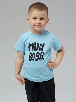 Комплект с  шортами  Mini boss / Голубой