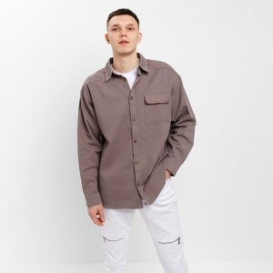 Рубашка мужская MIST oversize, серый