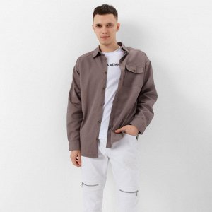 Рубашка мужская MIST oversize, серый