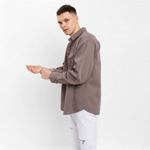 Рубашка мужская MIST oversize, серый