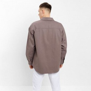 Рубашка мужская MIST oversize, серый