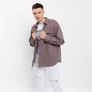 Рубашка мужская MIST oversize, серый