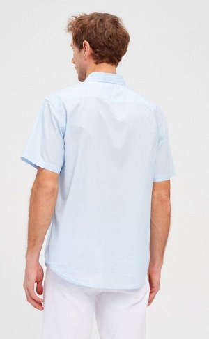 Рубашка мужская короткий рукав  F311-0450-1 pale blue
