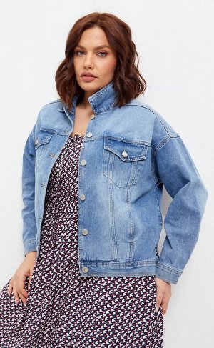 FINE JOYCE Куртка джинсовая женская F112-1209b синяя