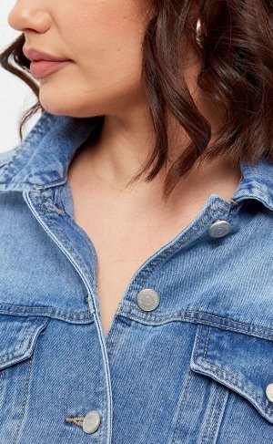 Куртка джинсовая женская F112-1209b синяя