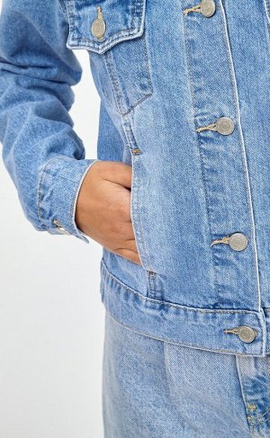 Куртка женская джинсовая F312-1237 middle blue