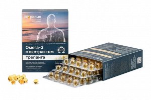 Комплекс БАД Моресил Омега-3 с экстрактом трепанга для укрепления иммунитета здоровья сердца потенции улучшения памяти 90 капсул в блистере