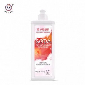 WHITECAT SODA Средство д/мытья посуды на основе натуральной соды 500мл /Арт-W01DWL065/122196/BM