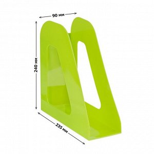 Лоток для бумаг вертикальный "Фаворит", зеленый KIWI
