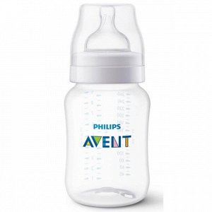 Авент бутылочка из полипропилена anti-colic с силиконовой соской 260мл (scf813/17)