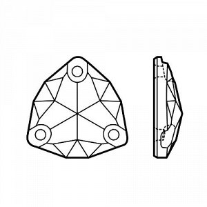 Стразы пришивные триллиант Crystal AB 22 мм