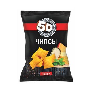 Чипсы пшеничные 5D со вкусом 4 сыра 45гр