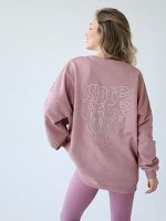 Женский свитшот свободного силуэта с вышивкой на спине More self love