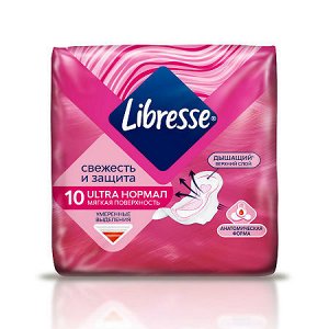 Libresse Ultra Normal прокладки с мягкой поверхностью, 10 шт
