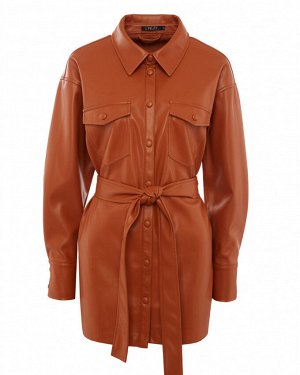 Куртка из искусственной кожи жен. (006104) коричневый