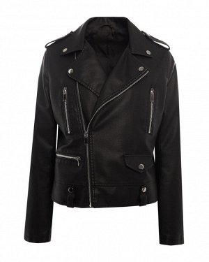 Куртка из искусственной кожи жен. (999999) чёрный