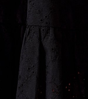 Хлопковое платье миди с ажурной вышивкой, ПА 104780w