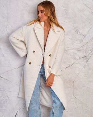Пальто жен. (110602) белый натуральный