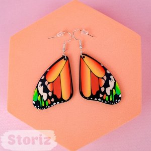 Серьги "Butterfly Wings" оранжевые