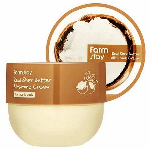 Универсальный питательный крем для лица и тела с маслом ши FarmStay Real Shea Butter All-In-One Cream, 300мл