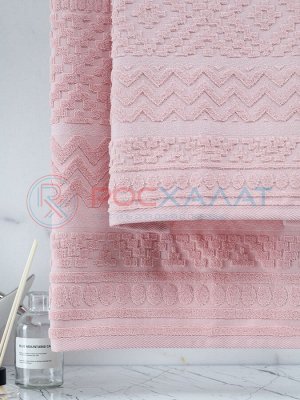 Махровое полотенце жаккардовое Соната миндаль ПМА-6603 (187)