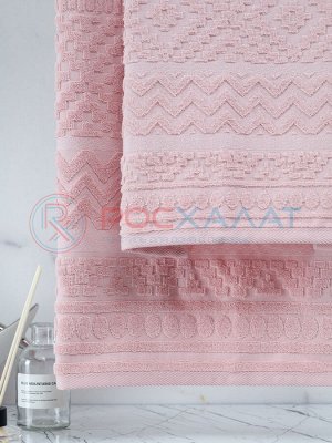 Махровое полотенце жаккардовое Соната миндаль ПМА-6603 (187)