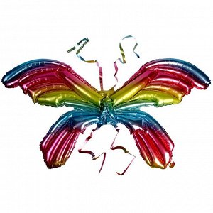 Фольгированные крылья "Бабочка", 122 см., градиент