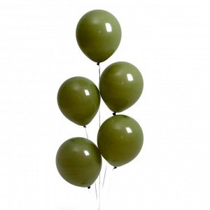 Шар латексный 9“, пастель, набор 100 шт, цвет зеленый авокадо ( avocado green)