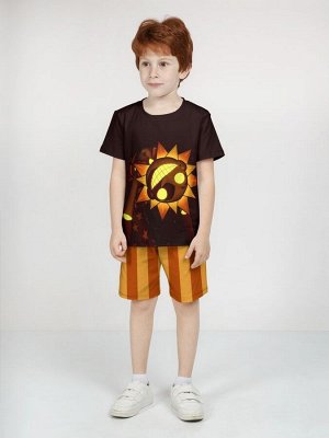 Крутой яркий спортивный костюм из 100 % хлопка на лето для ребенка/подростка, авторский принт FNAF