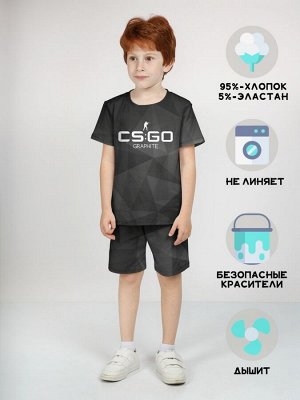Костюм спортивный Counter-Strike CS GO, КС Го для ребенка на лето, 100 % хлопок, приятный к телу
