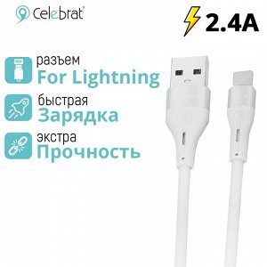 USB кабель Celebrat Safety Fast Charging For Lightning 2.4A