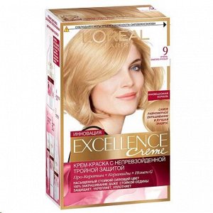 L'Oreal Paris Excellence краска д/волос крем. т.9 очень св.русый 3-й уход стойк/цв 269мл карт/уп / 6