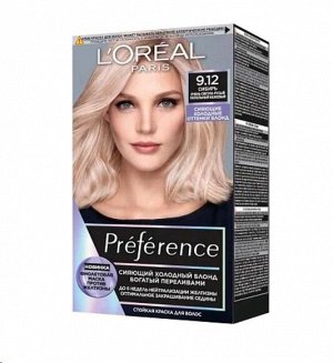 L'Oreal Paris Preference Cool Blondes краска д/волос 9.12 siberia д/нейтр.желтизны 75мл карт/уп / 6ш