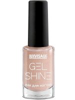 LUXVISAGE Лак для ногтей GEL SHINE, 102 Светлый бежевый с шиммером  # § NEW