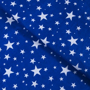 Ткань звезды россыпь на синем
