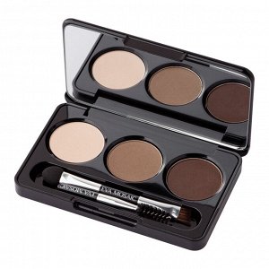 Eva Mosaic Тени для глаз и бровей Ideal Eyebrow, 5 г, 01 (светлый хайлайтер + 2 универсальных коричневых оттенка) *  NEW