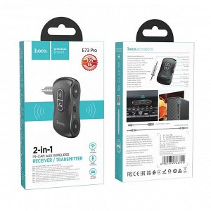 NEW ! Автомобильный Bluetooth-приемник HOCO E73 PRO Journey AUX, 250 мАh, Jack 3.5мм/Bluetooth, черны