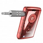 NEW ! Автомобильный Bluetooth-приемник HOCO E66 Transparent 200 мАh, Jack 3.5мм/Bluetooth, оранжевый