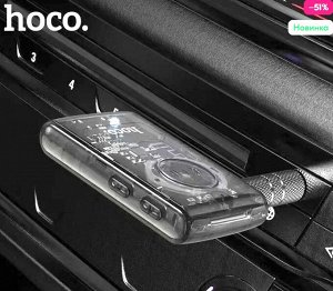 NEW ! Автомобильный Bluetooth-приемник HOCO E66 Transparent 200 мАh, Jack 3.5мм/Bluetooth, оранжевый