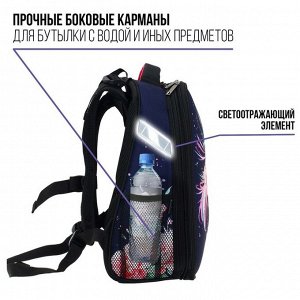 Рюкзак каркасный 38 х 30 х 16 см, эргономичная спинка, Calligrata Probag "Фламинго" (школьный, с ситемой роста)