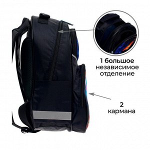 Рюкзак школьный, 37 х 26 х 13 см, эргономичная спинка, Calligrata АН "Хоккей"