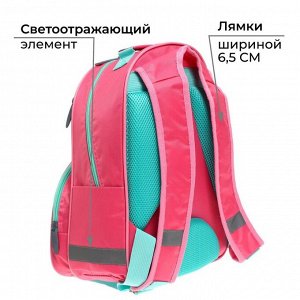 Рюкзак школьный, 37 х 26 х 13 см, эргономичная спинка, Calligrata АН "Пуанты"