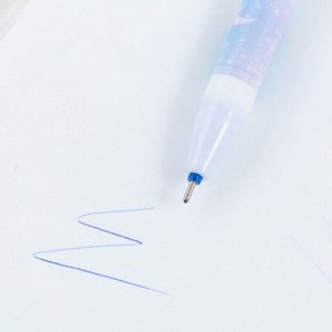 Ручка пластик пиши-стирай с колпачком «Твой космос внутри», синяя паста, гелевая 0,5 мм.