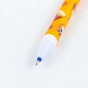 Ручка пластик пиши-стирай с колпачком «Кот», синяя паста, гелевая 0,5 мм .