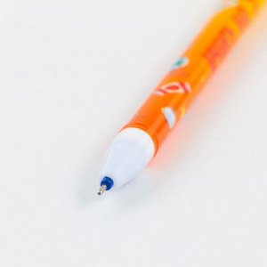 Ручка пластик пиши-стирай с колпачком «Для пятёрок», синяя паста, гелевая 0,5 мм .