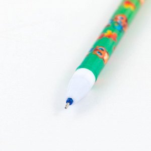 Ручка пластик пиши-стирай с колпачком «Открой мир знаний», синяя паста, гелевая 0,5 мм.