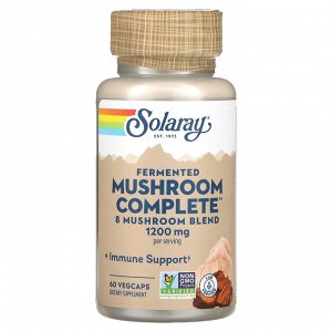 Solaray, комплекс ферментированных грибов, 1200 мг, 60 вегетарианских капсул (600 мг в 1 капсуле)