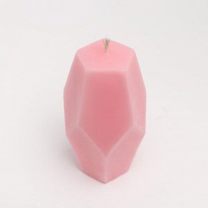 Свеча фигурная "Многогранник", 5х9 см, розовый, 5 ч