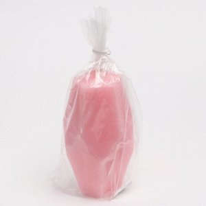 Свеча фигурная "Многогранник", 5х9 см, розовый, 5 ч