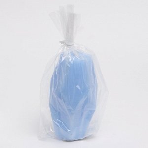 Свеча фигурная "Многогранник", 5х9 см, пастельно-голубой, 5 ч